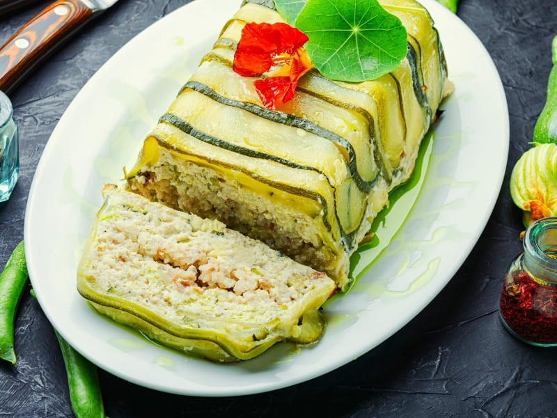 Recette-Terrine-de-cabillaud-à l’aneth,-Pommes de Savoie,-courgettes-et-oignons