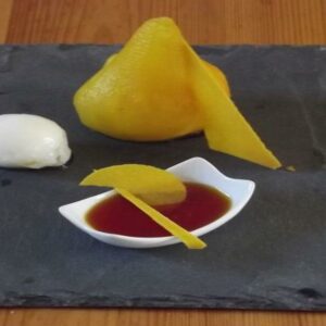 recette pom poire au vin rosé safrané